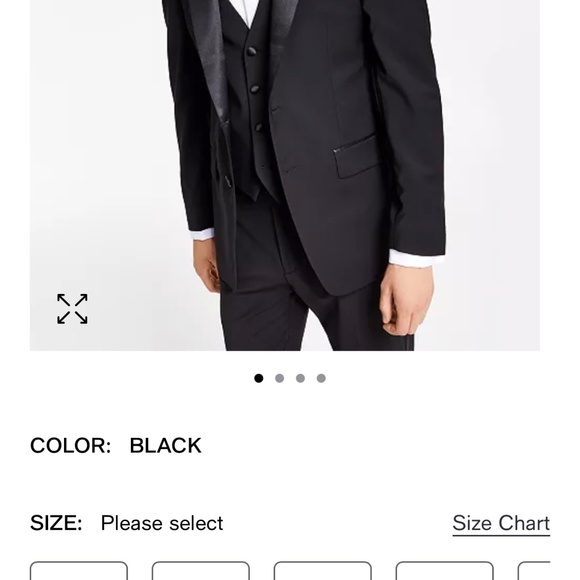 Calvin Klein slim fit tuxedo jacket 44S - Picture 3 of 4